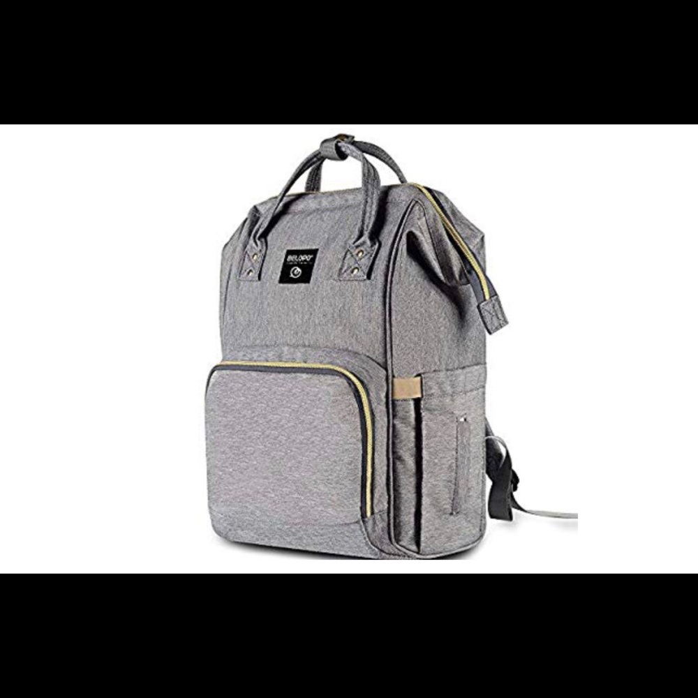 Diaper bag backpack gray